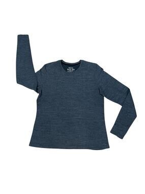 Terramar Woolskins Women's XL -Base Layer Top Gray Merino Wool Blend Thumb Holes